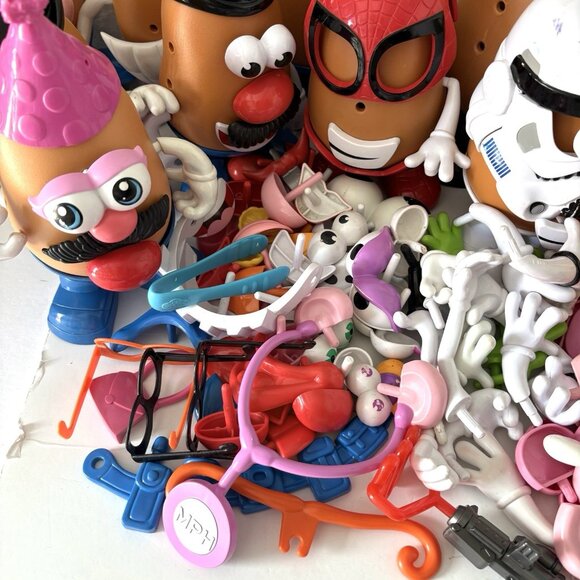 HUGE MR MRS POTATO HEAD Toy Lot 12.4# 20 Potatos Plus Parts Play School Daycare - Picture 7 of 9